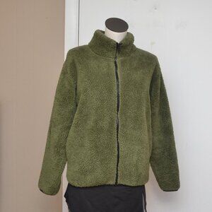 Victoria's Secret Women's Full Zip Sherpa Fleece Teddy - Medium Pre Owned